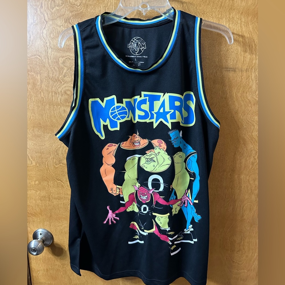 Men's Space Jam Monstars Basketball Jersey Size Large Black
